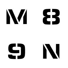 Individual Number And Letter Stencils