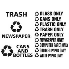 Rubbermaid® Recycling Decals and Waste Stream Labels