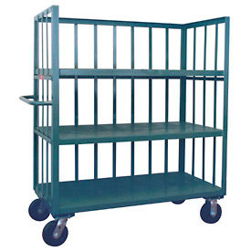 Three-Sided Steel Shelf Trucks with Slatted Panels