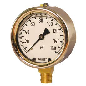 Wika® One Piece Forged Brass Hydraulic Gauges