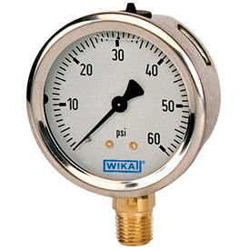 Wika® Factory Filled Stainless Steel Industrial Gauges