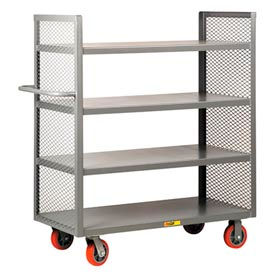 2-Sided Steel Shelf Trucks with Mesh End Panels