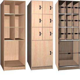 Ironwood quatre niveau compartiment casiers bois