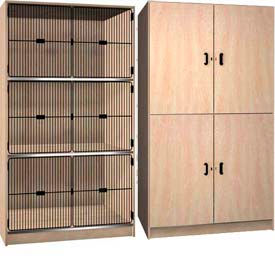 Ironwood Wood Storage Cabinets - Solid, Grill Door & Open Front