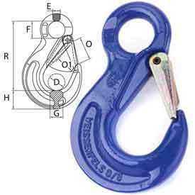 Peerless™ ACCO V10 Eye Sling Hooks with Latch - Grade 100