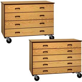Ironwood Mobile Wood Drawer Storage Cabinets