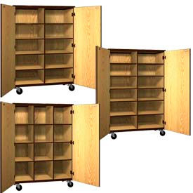 Mobile Wood Cubicle Storage Cabinets
