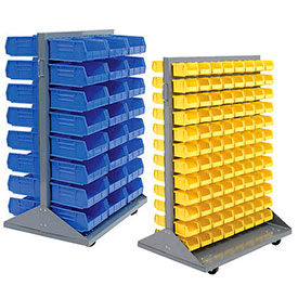 Mobile Double-Sided Pick Rack With Stacking Bins