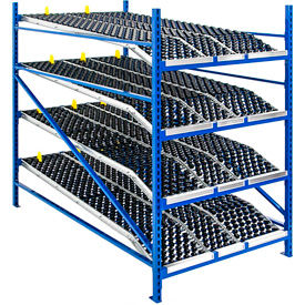 Gravity Flow Roller Racks with Wheel Beds 84