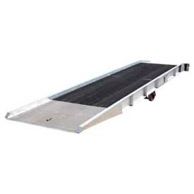 Aluminum Forklift Yard Ramps with Steel Grating
