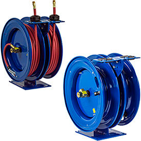 Dual Purpose Spring Retractable Combination Air/Water/Electric Hose/ Cord Reels