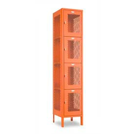 Penco Invincible II, 4 Tier, Ready To Assemble Steel Lockers With Recessed Handle