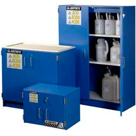 Justrite® bleu bois laminé acide armoires