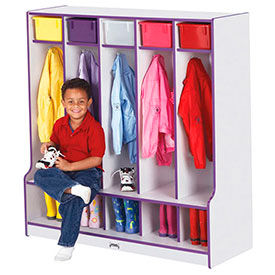 Laminated Preschool Lockers with Seats