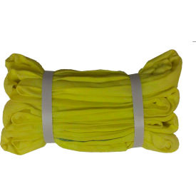 2x Two 6/' Endless Round Slings VLL 8400 lb Yellow Polyester Crane Hoist Lift