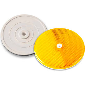 3-1//4 Diameter x 3//8 Thick Blue Tapco RT-90 Aluminum Centermount Reflector with Aluminum Grommet