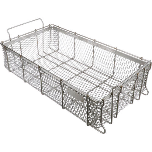 Marlin Steel Material Handling Basket 24L x 13-1/4W x 5-7/16H - 0.5  Wire - Stainless Steel