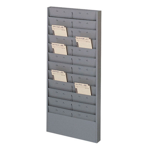 Time Card Rack with Adjustable 1122 Pockets Gray