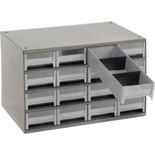 Akro-Mils 19416-Gray - 19-Series 16 Drawer Modular Steel Storage Cabinet - 4 x 2.125 x 10.5625 - Gray