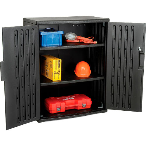 Plastic Storage Cabinet 36x22x46 - Black