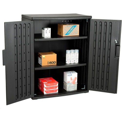 Plastic Storage Cabinet 36x22x46 - Black