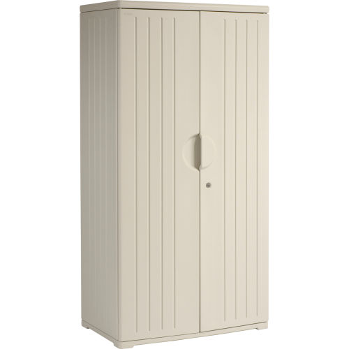 Plastic Storage Cabinet 36x22x72 - Light Gray