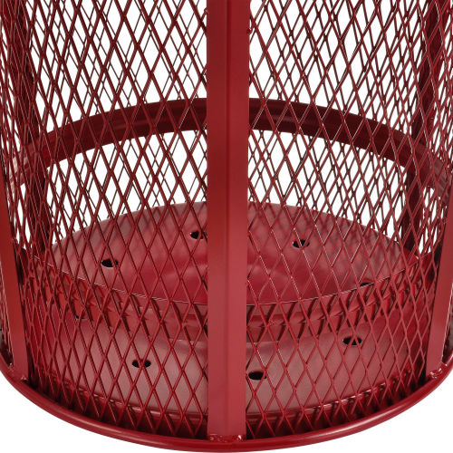 Global Industrial™ Outdoor Steel Mesh Corrosion Resistant Trash Can, 48  Gallon, Red