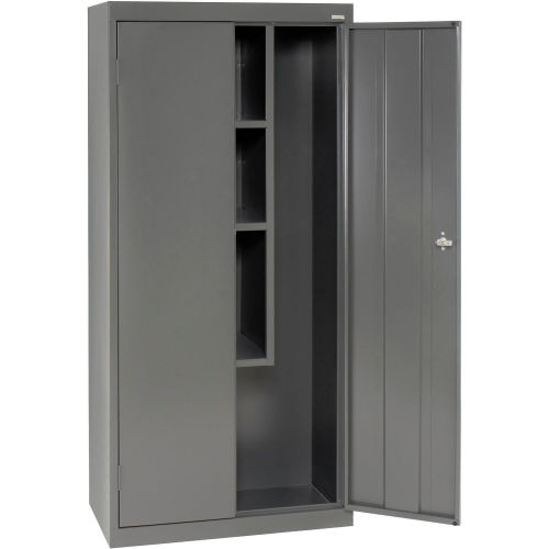 Sandusky Lee Welded Steel Janitorial Cabinet — 30in.W x 15in.D x 66in.H