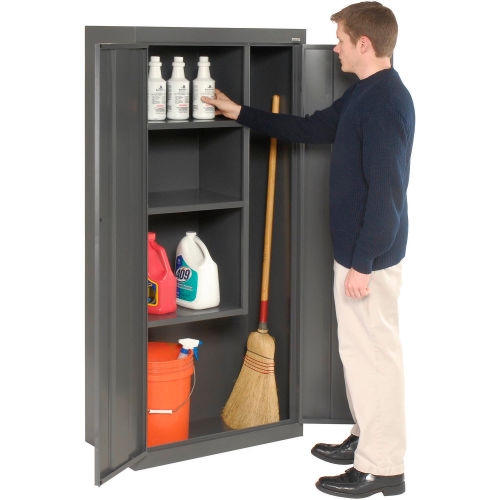 Sandusky Lee Welded Steel Janitorial Cabinet — 30in.W x 15in.D x 66in.H