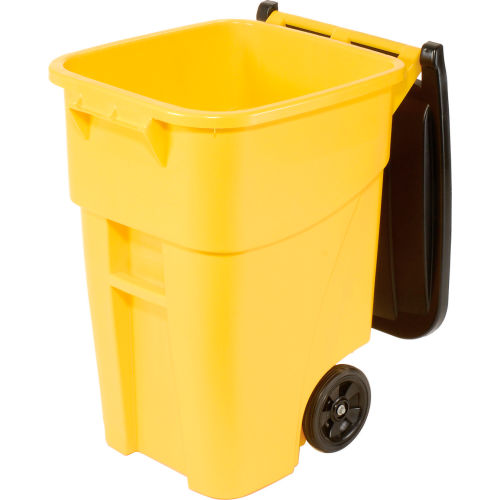 Rubbermaid Commercial Trash Can,50 gal.,Yellow,Plastic FG9W2700YEL