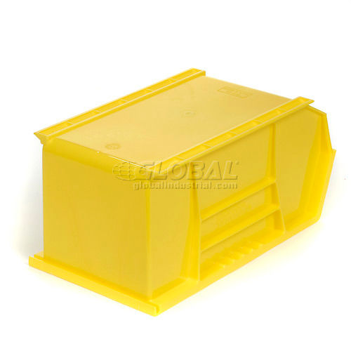 Global Industrial 13 Shelf Steel Shelving with (96) 4 H Plastic Shelf Bins, Yellow, 36x12x72 603443YL