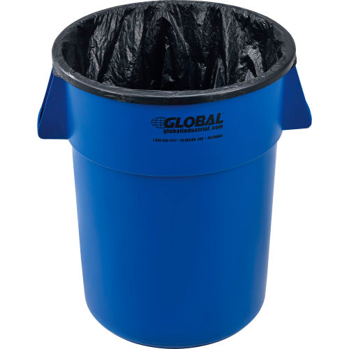 Global Industrial™ Plastic Trash Can, Gray, 55 Gallon