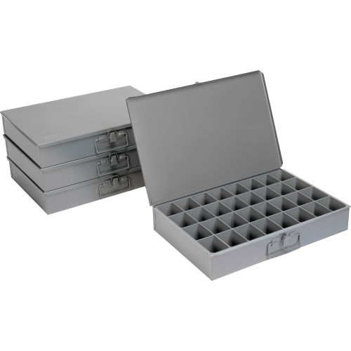 Durham Small Parts Storage Box: 32 Compartments, 18.31 OAW, 12.43 OAD, 3.06 OAH - Steel Frame | Part #107-04-CLASSC