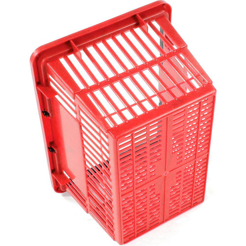 Good L ® Standard Plastic Shopping Basket with Plastic Handle 20 Liter 17L  x 12W x 9H Red - Pkg Qty 12