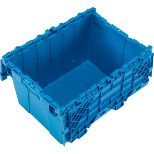 Global Industrial™ Plastic Shipping/Storage Tote w/ Attached Lid