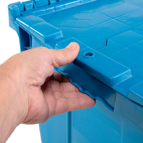 Global Industrial™ Plastic Shipping/Storage Tote w/ Attached Lid