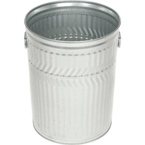 Witt Industries Heavy Duty Outdoor Galvanized Steel Corrosion Resistant Trash  Can, 32 Gal, Silver