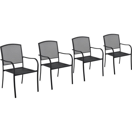 Metal mesh stackable online patio chairs