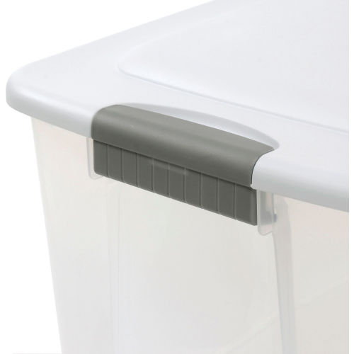 Sterilite 19889804 Clear Storage Tote With Lid 70 Quart 26-1/8x16