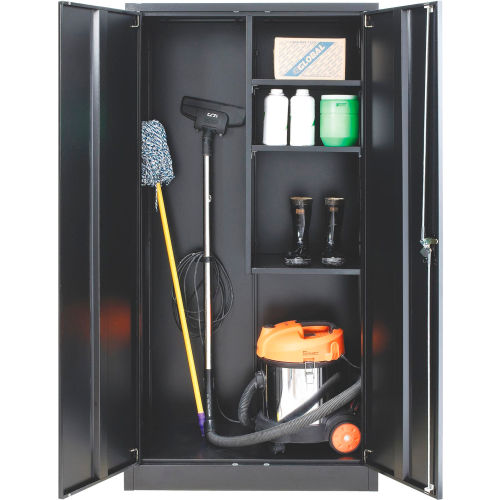 Global Industrial™ Janitorial Cabinet, 36W x 18D x72W, Tan, Unassembled