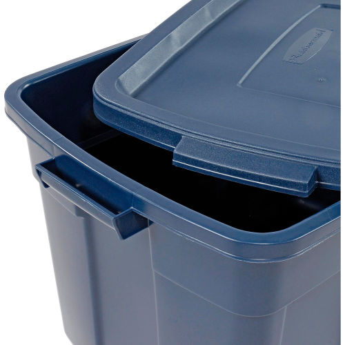 Rubbermaid® Roughneck™ Tote 25 Gallon 28-7/8 x 19-7/8 x 16-3/4 Dark Indigo  Metallic - Pkg Qty 6