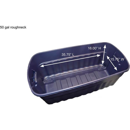 Rubbermaid® Roughneck™ Jumbo Storage Tote 50 Gallon 43x21-1/4x17-7/8 Indigo  Metallic - Pkg Qty 4