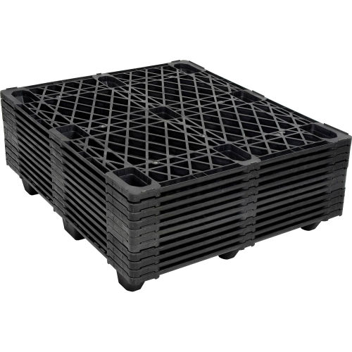 Nestable Half Size Open Deck Pallet, Plastic, 4-Way, 31-1/2x23-1/2