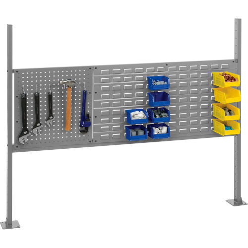 Global Industrial™ 18 Pegboard & 36 Louver Panel Kit, 60W, Gray