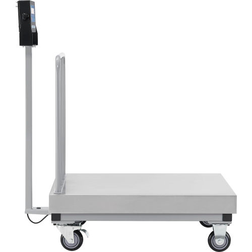 Global Industrial NTEP Mobile Bench Scale w/ Backrail, LED Display, 1,000 lb x 0.2 lb 412666