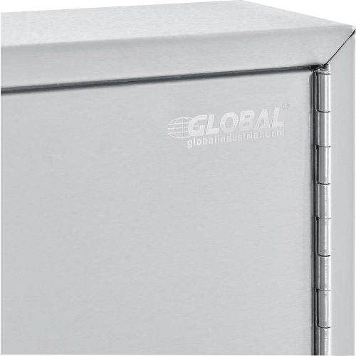 Global Industrial™ Stainless Steel Medical Cabinet W/Double Key Locks,  14Wx3-18Dx17-18H