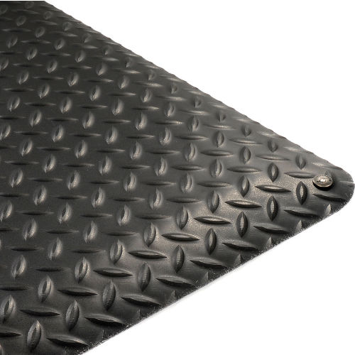 Rhino Mats 3 -ft x 15 -ft x 1/2 -in Black Rectangular Indoor or Outdoor Utility Mat Rubber | KCT315