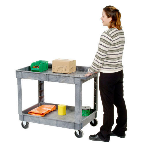 Global Industrial™ Utility Cart w/3 Shelves & 6 Casters, 500 lb. Capacity,  46L x 25W x 35H