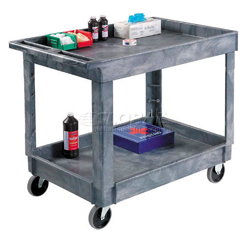 Global Industrial™ Utility Cart w/2 Shelves & 5 Casters, 500 lb. Capacity,  46L x 25W x 33H