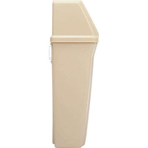 Rubbermaid Wall Mount Trash Can with Swing Lid Beige